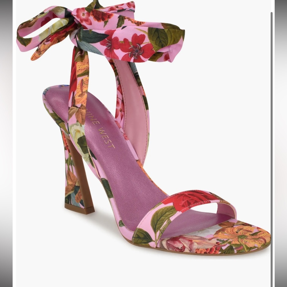 Nine West - Kelsie  Women's Floral Pink Heels